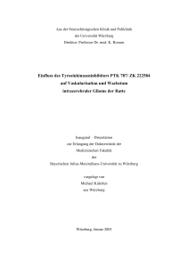 Einfluss des Tyrosinkinaseninhibitors PTK 787