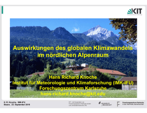 Auswirkungen des globalen Klimawandels im nördlichen