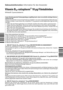 Vitamin B12-ratiopharm 10 µg Filmtabletten