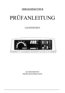 Prüfanleitung LCD - Magyar Opel Manta Club