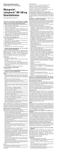 Metoprolol- ratiopharm® NK 100 mg Retardtabletten