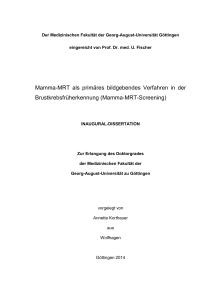 Mamma-MRT als primäres bildgebendes Verfahren in der