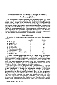 Petrochemie der Hochalm-Ankogel-Gesteine.