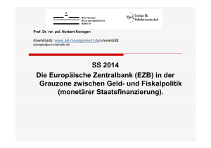 SS 2014 Die Europäische Zentralbank (EZB) in der Grauzone