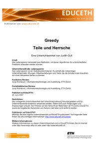 Greedy Teile und Herrsche