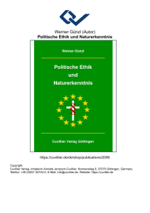 Politische Ethik und Naturerkenntnis