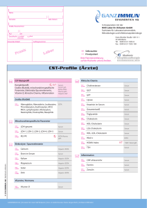 CST-Profile (Ärzte) - GANZIMMUN Diagnostics AG