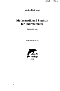Mathematik und Statistik für Pharmazeuten