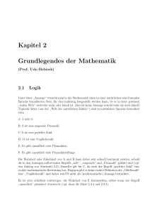 Kapitel 2 Grundlegendes der Mathematik