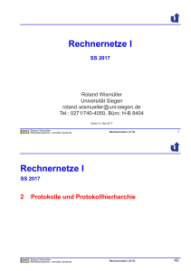 Rechnernetze I - Betriebssysteme und verteilte Systeme