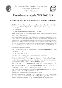 Funktionalanalysis WS 2012/13