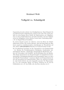 Vollgeld vs. Schuldgeld