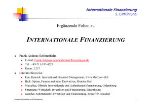internationale finanzierung