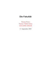 Die Fakultät