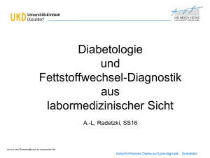 Diabetologie und Fettstoffwechsel