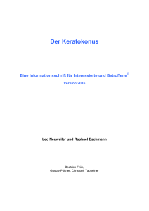 Der Keratokonus - TECHLENS WL Contactlinsen GmbH