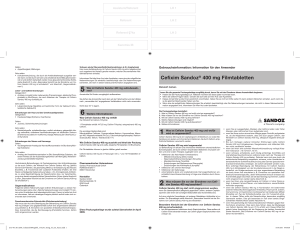 Cefixim Sandoz® 400 mg Filmtabletten