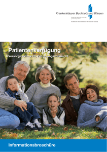 Patientenverfügung Patientenverfügung