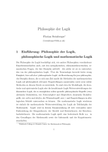 Philosophie der Logik