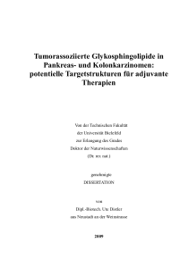 Tumorassoziierte Glykosphingolipide in Pankreas