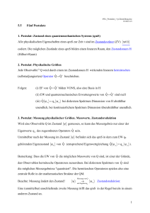 1 5.5 Fünf Postulate 1. Postulat: Zustand eines