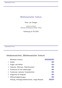 Mathematischer Vorkurs - komet 337