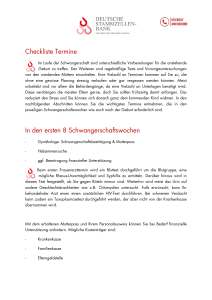 Checkliste Termine In den ersten 8 Schwangerschaftswochen