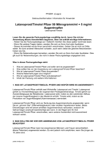 Latanoprost/Timolol Pfizer 50 Mikrogramm/ml + 5 mg/ml Augentropfen