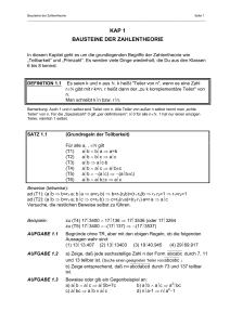 kap 1 bausteine der zahlentheorie