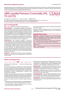 UBS Liquidity Premium Commodity XAL T5 UCITS