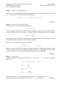 Einf ¨uhrung in die Numerik ( Sommersemester 2011 )