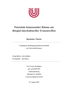 Potentiale homosozialer Räume am Beispiel - E