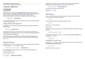 6. Elektrizität und Magnetismus 6.1 Elektrostatik