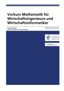 Vorkurs Skript - Rechts- und Wirtschaftswissenschaften