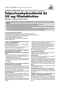 Tolperisonhydrochlorid AL 50 mg Filmtabletten