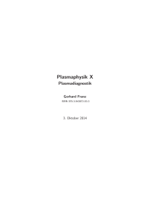 PLASMAPHYSIK VIII: Plasmadiagnostik
