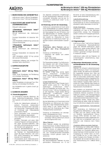 Azithromycin Aristo 250/500 mg Filmtabletten