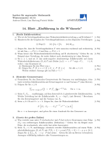 14. Blatt ,,Einführung in die W`theorie”