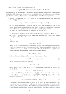 Tutor: Martin Friesen,  ¨Ubungsblatt 6