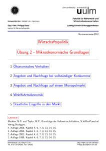 Mikroökonomische Grundlagen