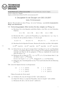 5. ¨Ubungsblatt f¨ur die ¨Ubungen vom 29.5.-2.6.2017