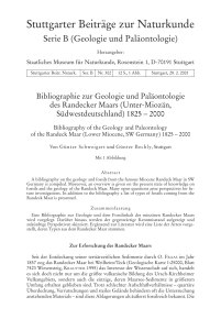 Stuttgarter Beiträge zur Naturkunde