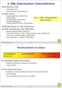 4. XML-Datenbanken: Datendefinition