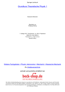 Grundkurs Theoretische Physik 1 - ReadingSample - Beck-Shop
