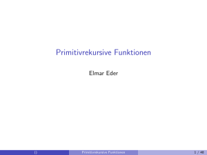 Primitivrekursive Funktionen