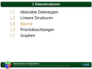 1.1 Abstrakte Datentypen 1.2 Lineare Strukturen 1.3 Bäume 1.4