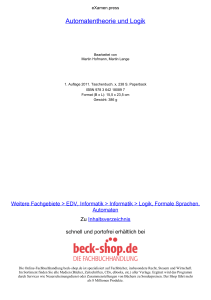 Automatentheorie und Logik - ReadingSample - Beck-Shop