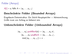 (Bounded Arrays) Unbeschränkte Felder