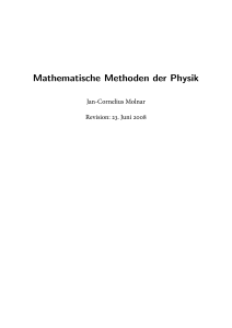 Mathematische Methoden der Physik