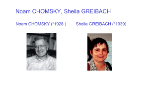 Noam CHOMSKY, Sheila GREIBACH